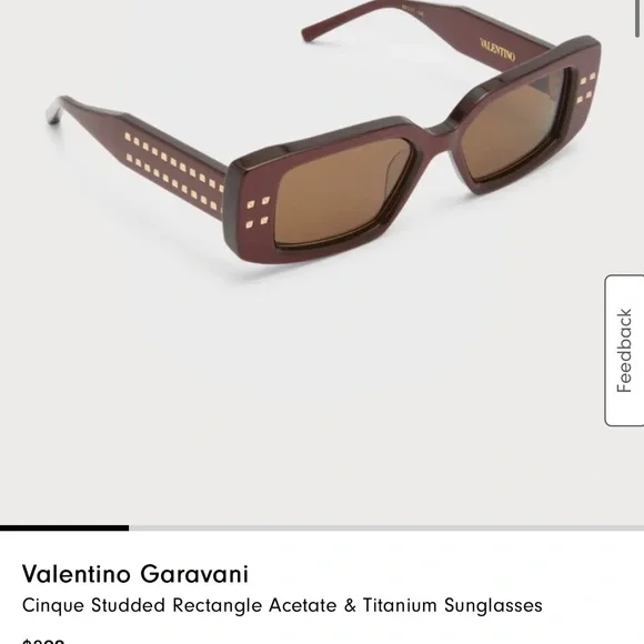 Valentino Garavani Brown Cross-Studded Sunglasses Valentino - Acetate Sunglasses with Crystal Studs - Brown  main image 2